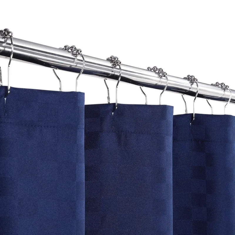 Tenda Doccia Garvee Stile Hotel Blu Navy 190GSM Pesante e Impermeabile Microfibra-Poliéster 180x200 cm per Vasca e Doccia