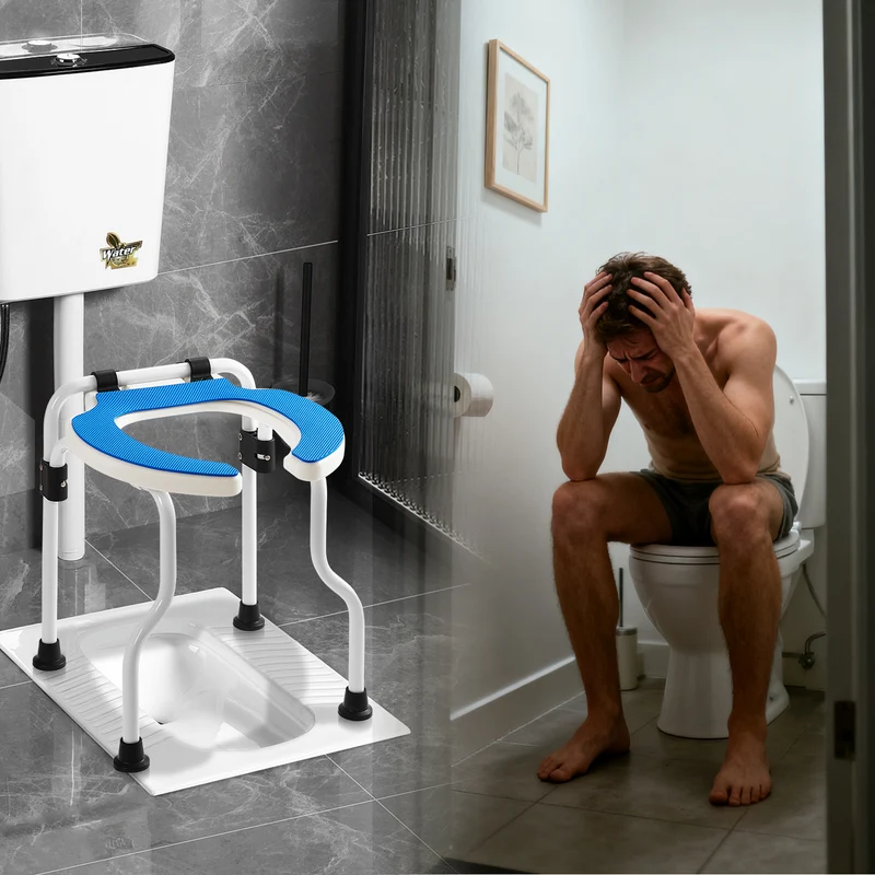Garvee Alzasedile WC Universale con Telaio in Alluminio Imbottito Antiscivolo per Anziani e Donne Incinte Capacità 136 kg