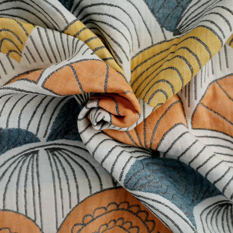 Ownkoti Badetuch aus Jacquard-Baumwolle mit Muscheldruck