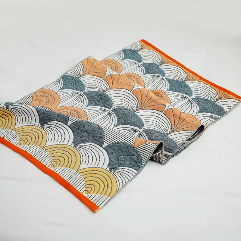 Ownkoti Badetuch aus Jacquard-Baumwolle mit Muscheldruck