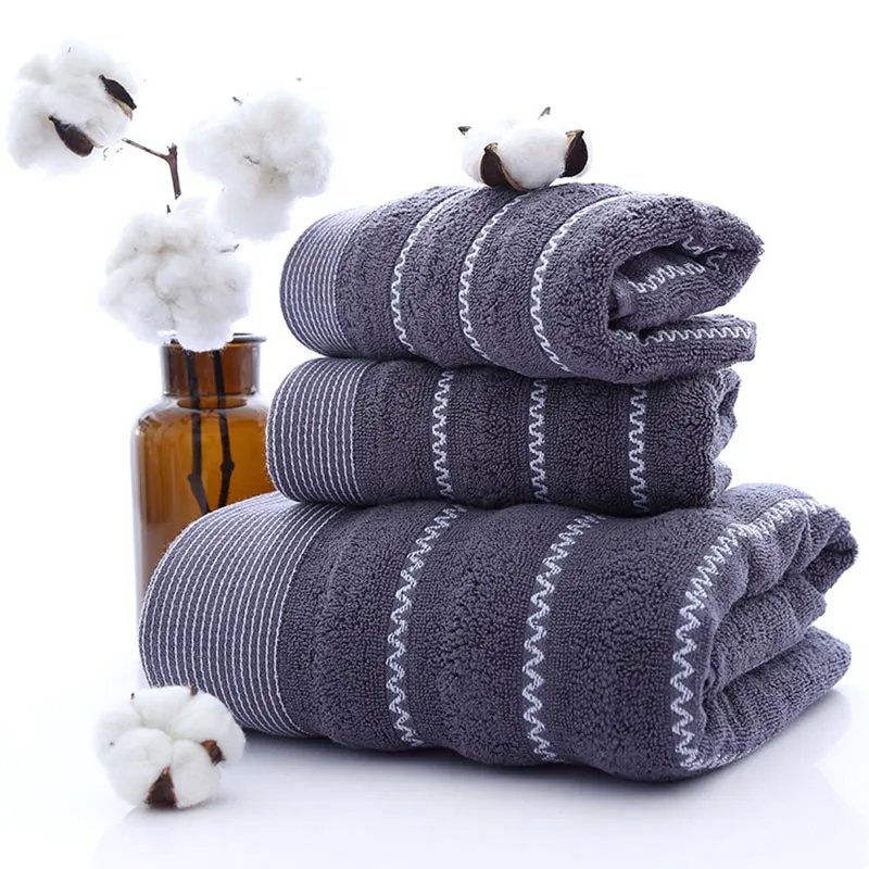 Ownkoti Gestreiftes Badetuch-Badetuch-Set
