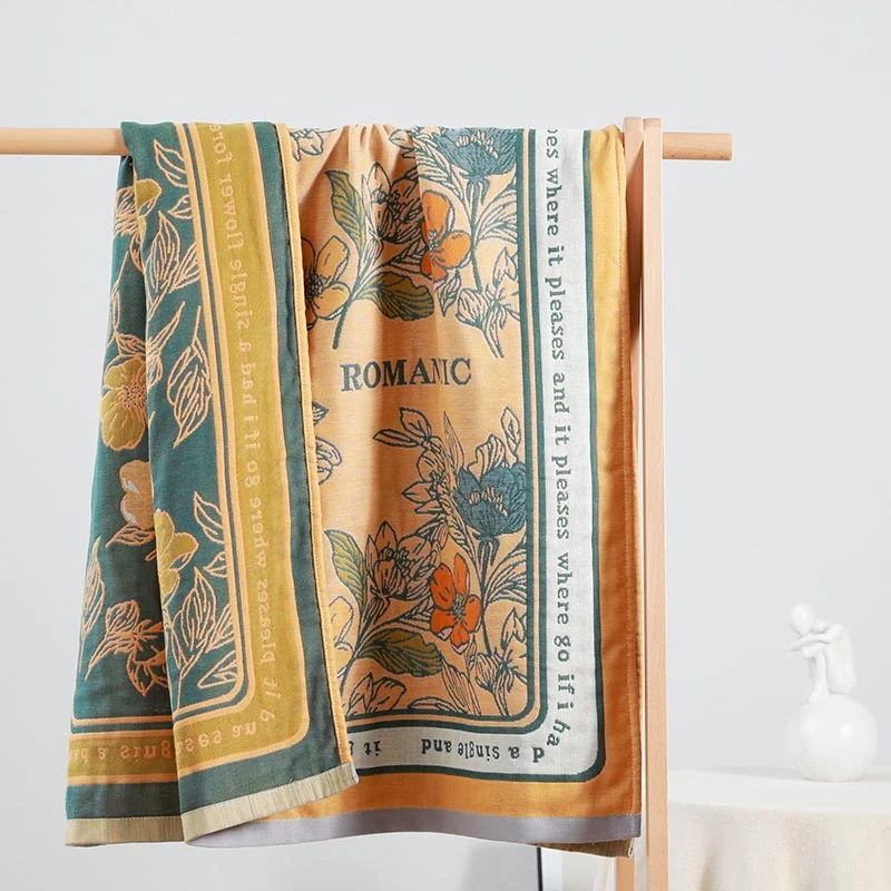 Ownkoti Wendbares Badetuch mit Blumenmuster in verschiedenen Farben