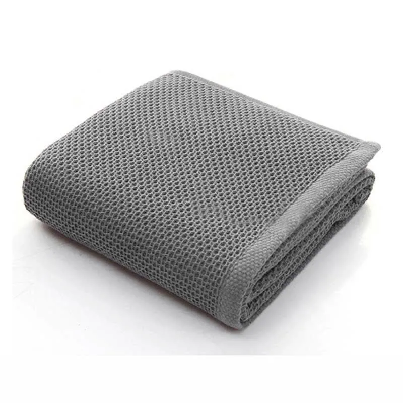 Ownkoti Einfaches Baumwollhandtuch, quadratisches Handtuchset mit Wabenmuster (3er-Pack)
