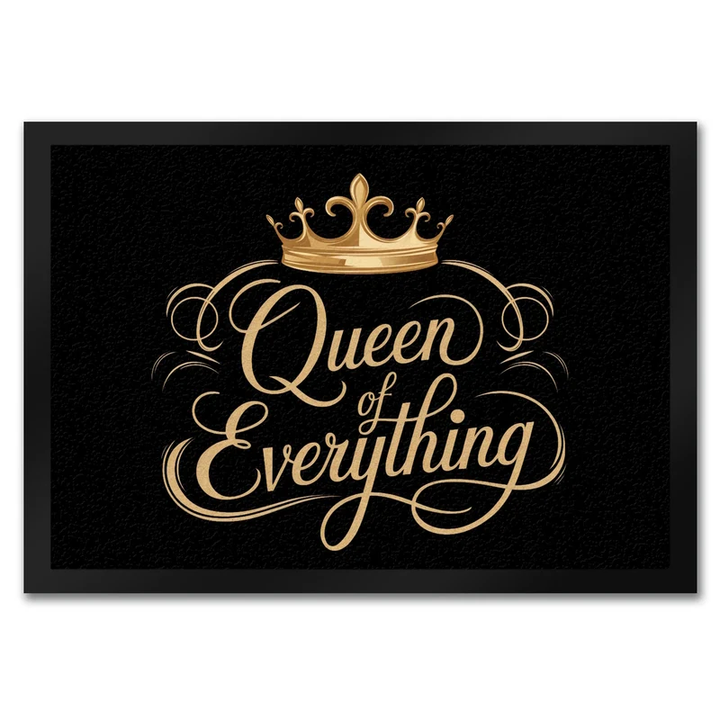 Goldene Krone Queen of Everything Fußmatte in 35x50 cm