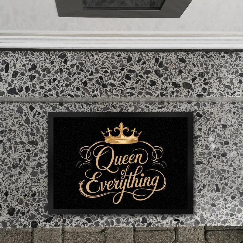 Goldene Krone Queen of Everything Fußmatte in 35x50 cm
