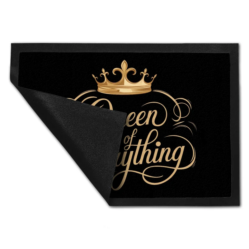 Goldene Krone Queen of Everything Fußmatte in 35x50 cm