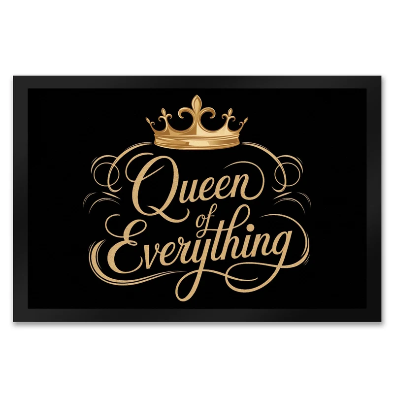 Goldene Krone Queen of Everything Fußmatte in 35x50 cm