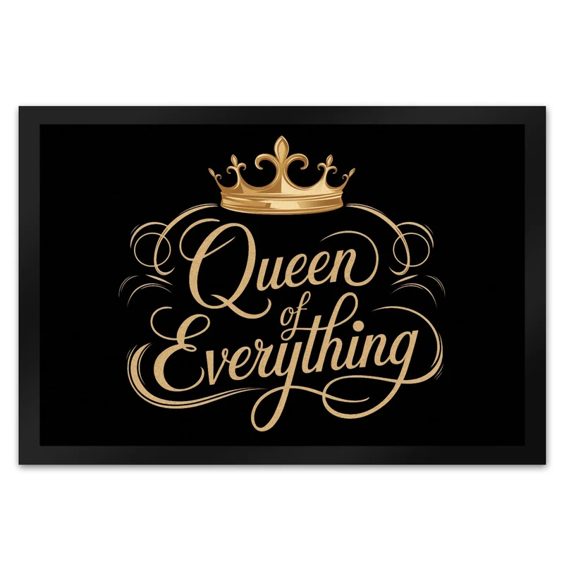 Goldene Krone Queen of Everything Fußmatte in 35x50 cm