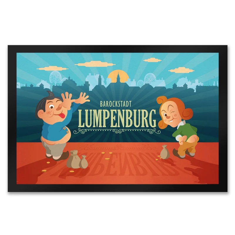 Ludwigsburg Lumpenburg Fußmatte in 35x50 cm mit Max und Moritz