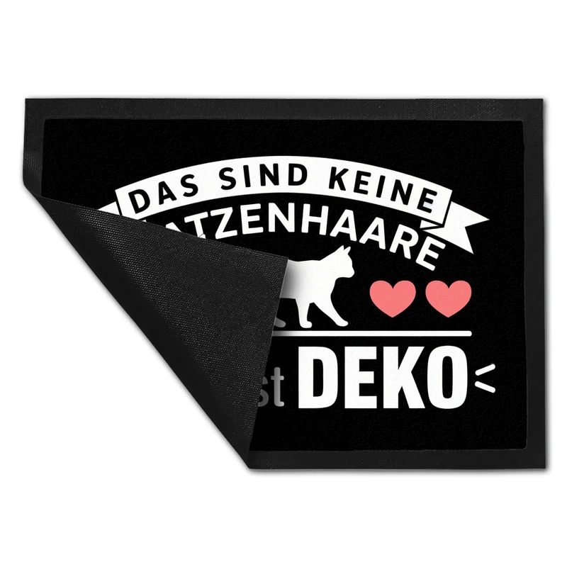 Keine Katzenhaare nur Deko Katzen Fußmatte in 35x50 cm