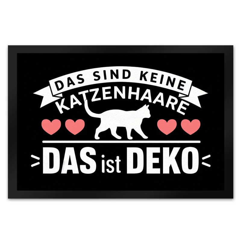 Keine Katzenhaare nur Deko Katzen Fußmatte in 35x50 cm