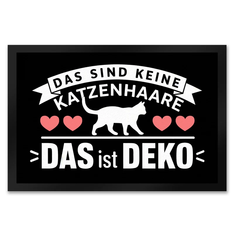 Keine Katzenhaare nur Deko Katzen Fußmatte in 35x50 cm