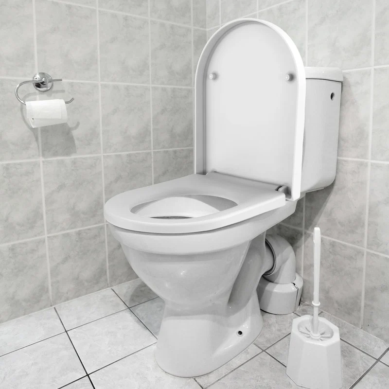 Garvee Copriwater con Chiusura Automatica Bianca - WC Sedile Antibatterico Quick-Release Forma D per Bagni Familiari fino a 150 Kg