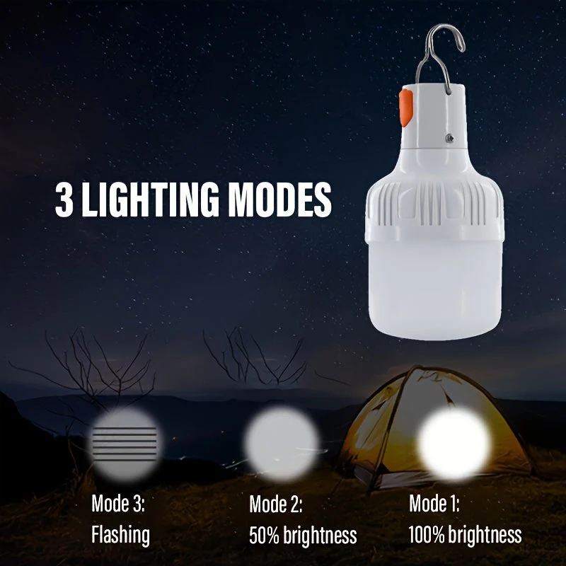 PowerGlow LED-lampe – Oppladbar USB-lampe med litiumbatteri og ABS-hus | Luvikno