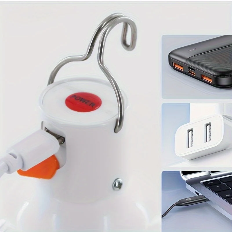 PowerGlow LED-lampe – Oppladbar USB-lampe med litiumbatteri og ABS-hus | Luvikno