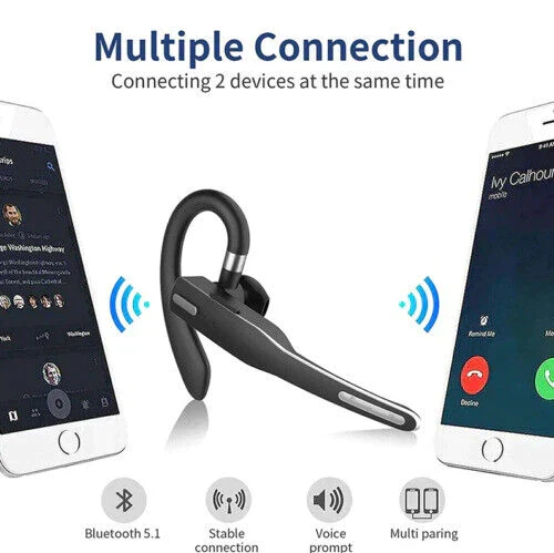 Trådløse Bluetooth øretelefoner med lang batterilevetid og støydemping | Luvikno
