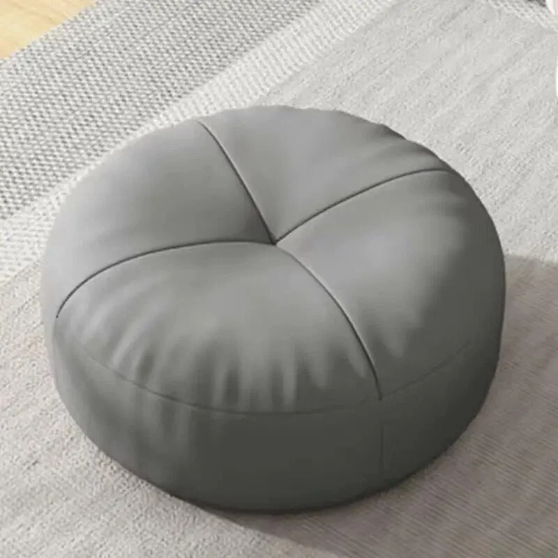 Zen Pute – Rund Japansk Sittepute laget av Nappa Skinn i Tatami Stil | Luvikno