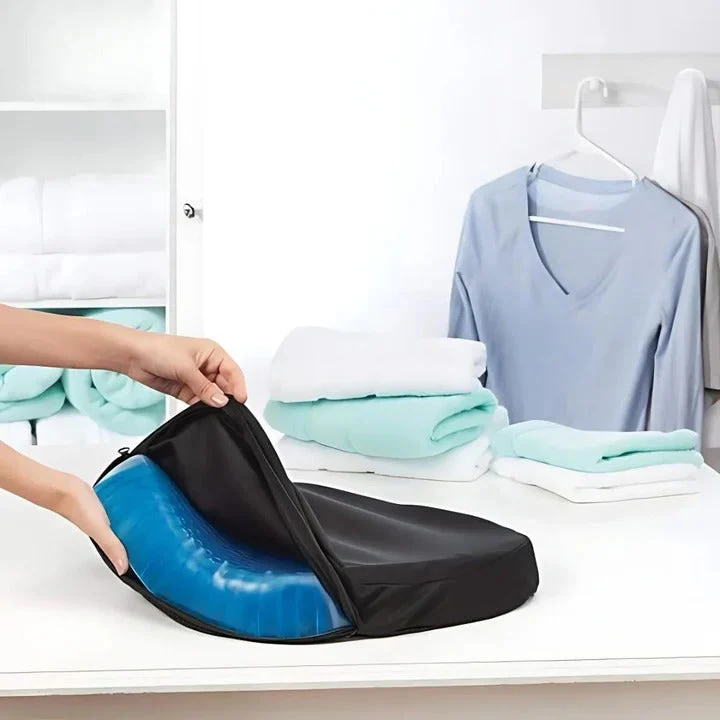 DrukFri Orthopedisk Gel Seteforhøyelse – Pustende Honningkakedesign for Halebein og Ryggsmerter Lindre | Luvikno