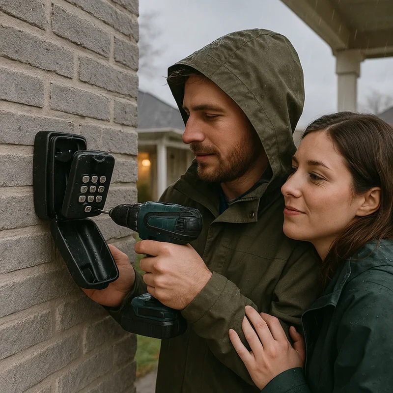 KeyGuard Utendørs Safe – Værbestandig Veggmontert Nøkkelboks | Luvikno