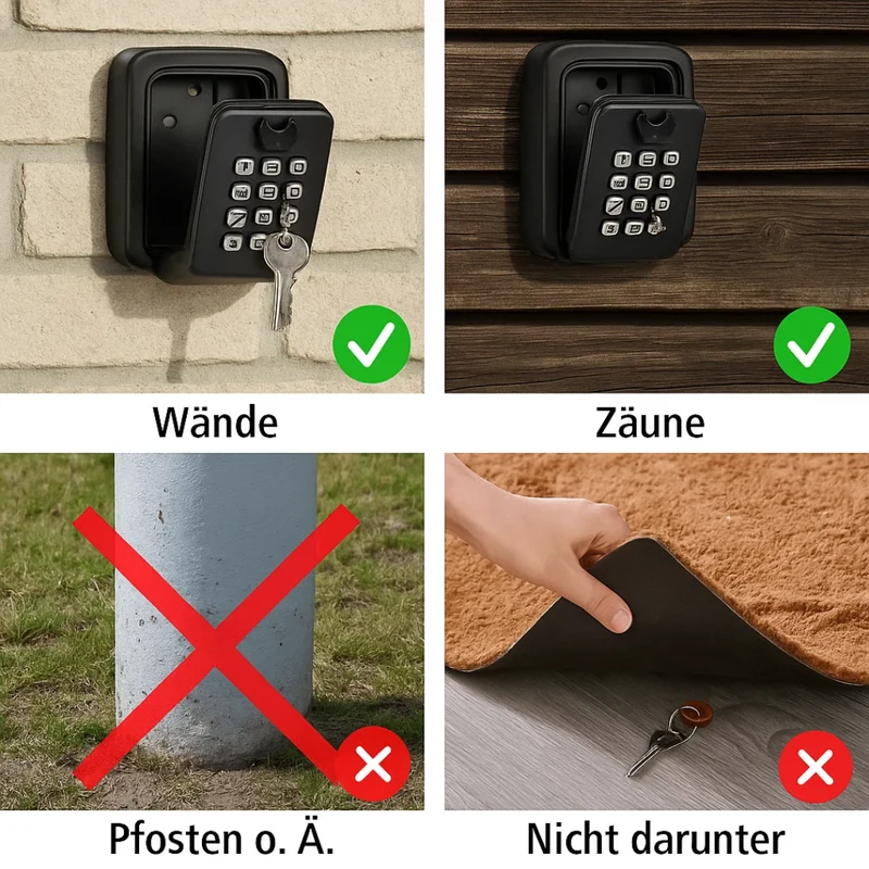 KeyGuard Utendørs Safe – Værbestandig Veggmontert Nøkkelboks | Luvikno