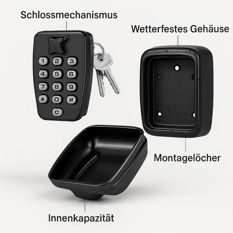 KeyGuard Utendørs Safe – Værbestandig Veggmontert Nøkkelboks | Luvikno