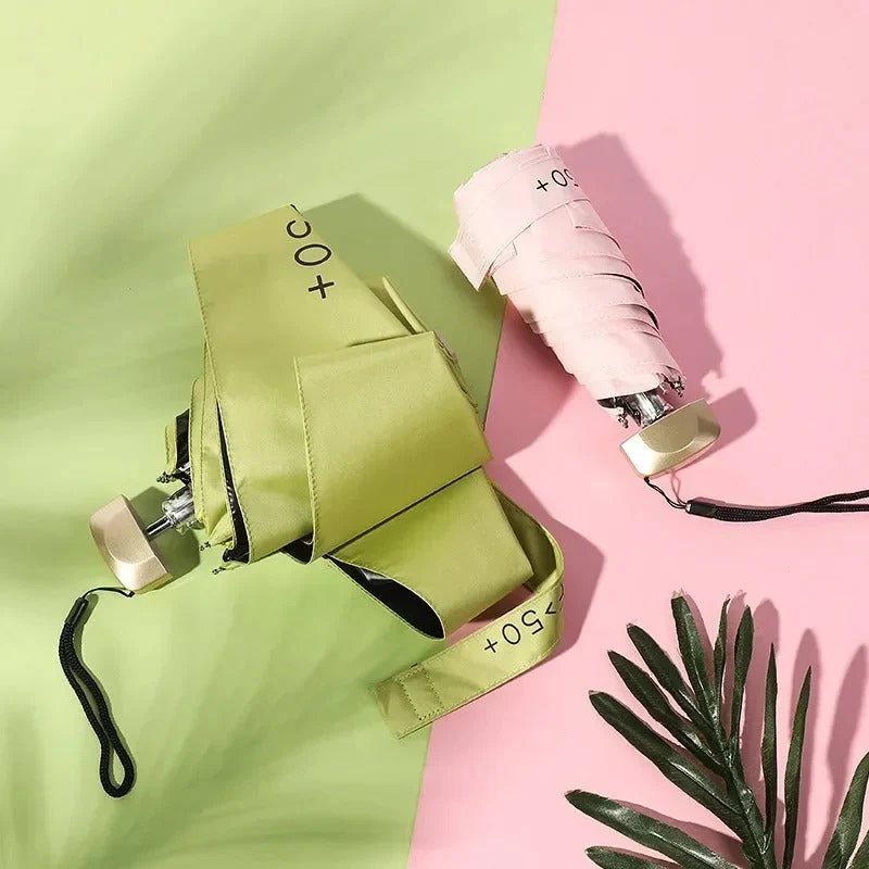 Sammenleggbar Mini Paraply Solara – Kompakt, UV beskyttelse & Vindbestandig | Luvikno