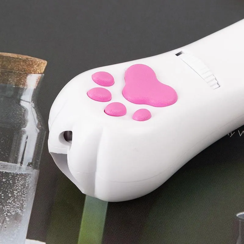 PurrPlay USB Oppladbart Katt Laserleketøy – Interaktivt LED Lys med 4 Mønstre | Luvikno