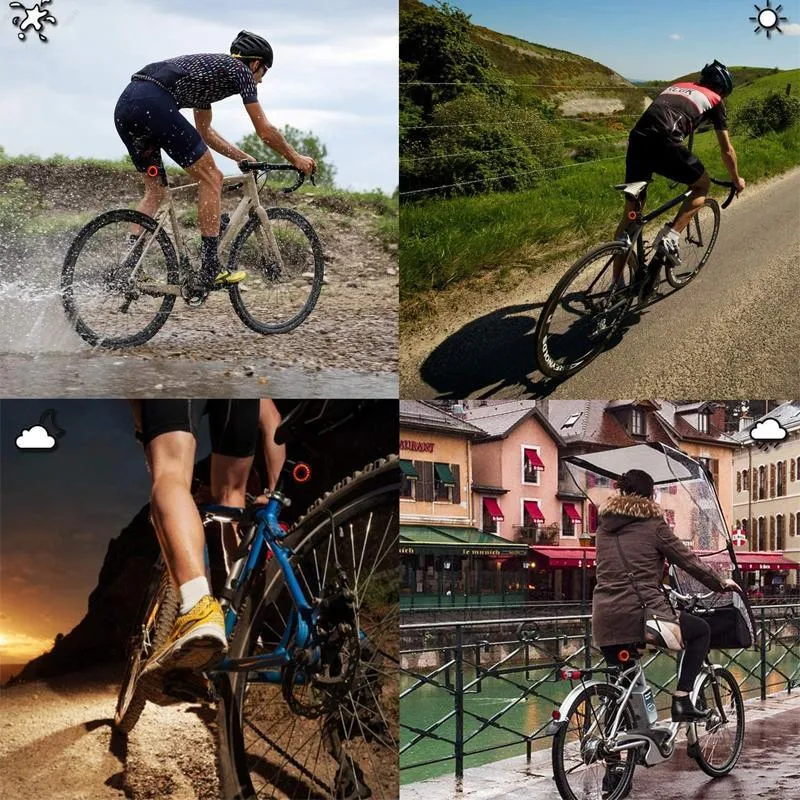 VeloSafe Slim – USB-oppladbart intelligent sykkel baklys med bremsesensor | Luvikno