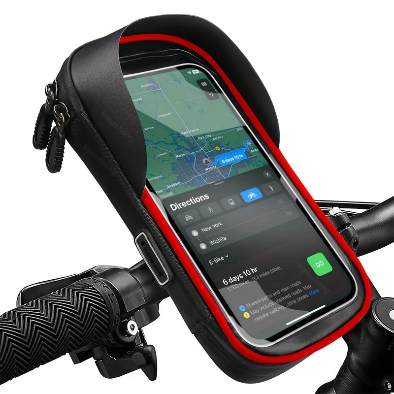 Vanntett telefonholder for sykkel og motorsykkel – 360° roterbar og egnet for 4.5–6.4 tommer | Luvikno