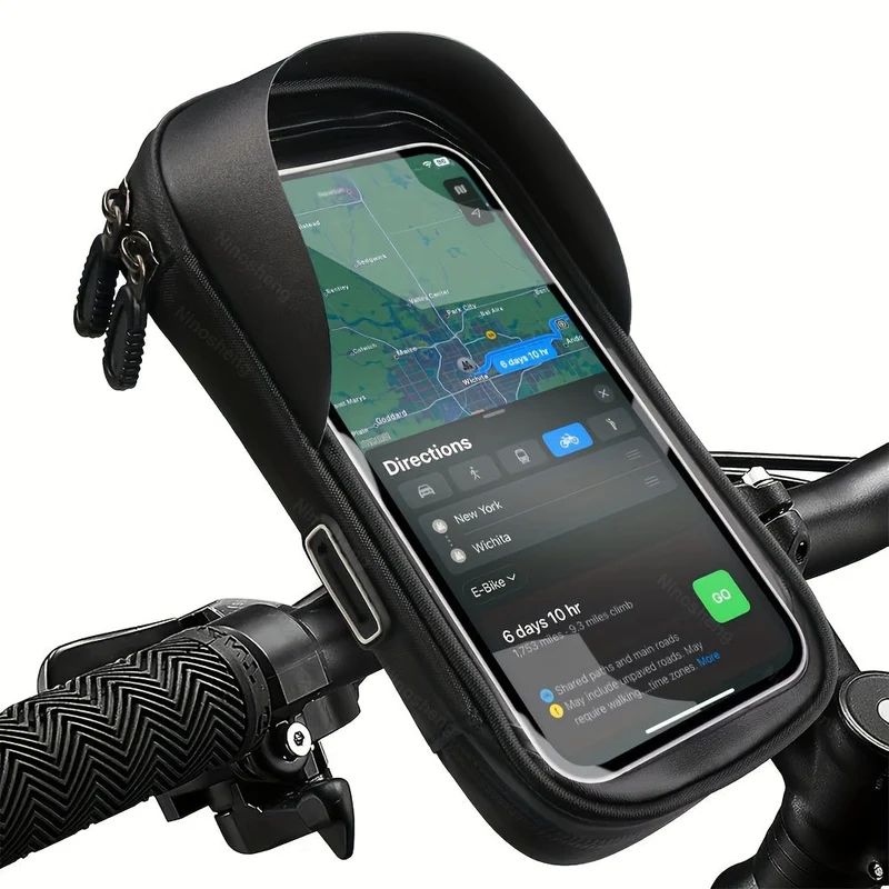 Vanntett telefonholder for sykkel og motorsykkel – 360° roterbar og egnet for 4.5–6.4 tommer | Luvikno