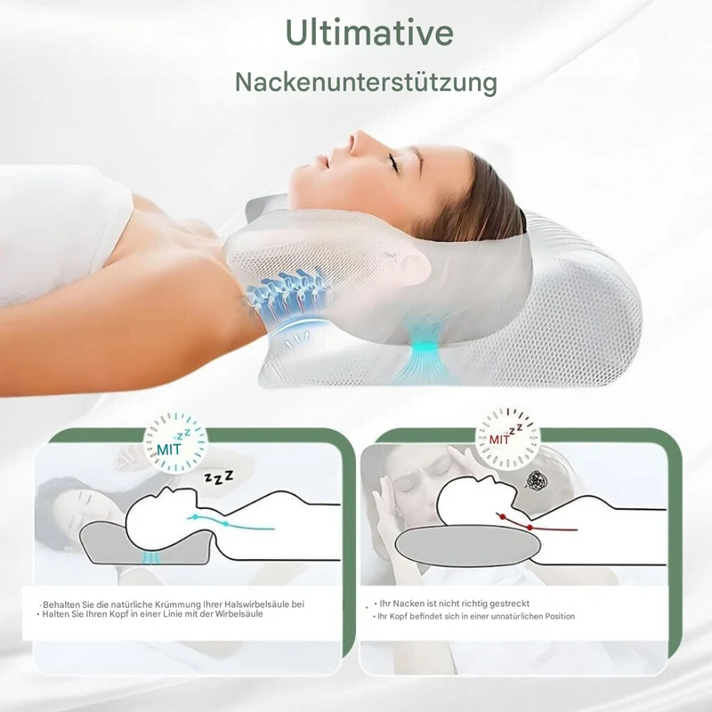 RelaxNeck Ergonomisk Minne Skumpute – Støtte for Nakke og Rygg | Luvikno
