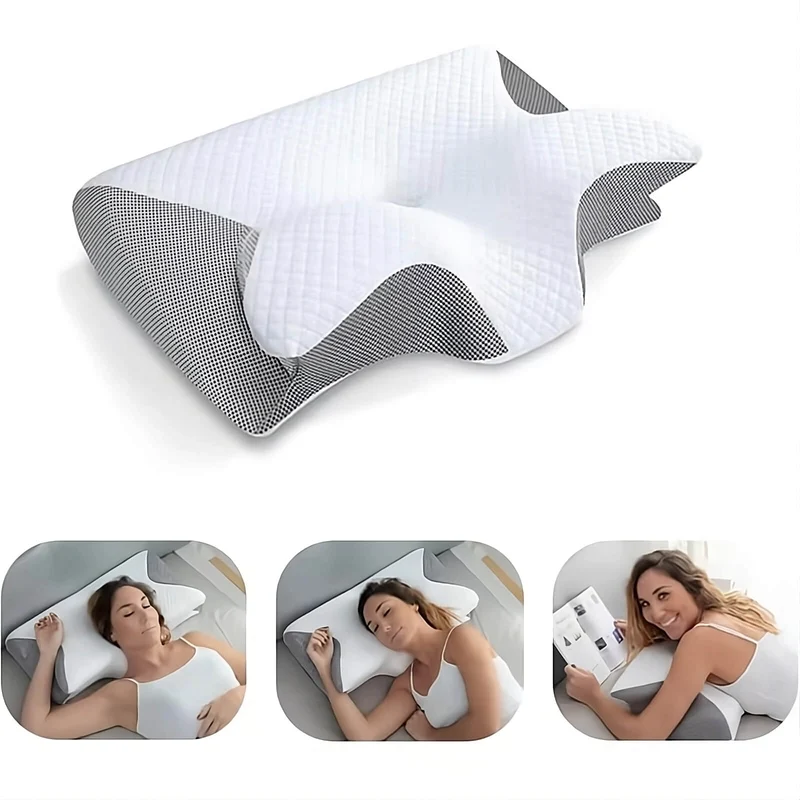 RelaxNeck Ergonomisk Minne Skumpute – Støtte for Nakke og Rygg | Luvikno