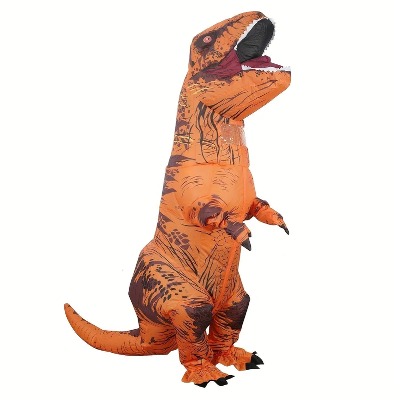 DinoKing Oppustbar T-Rex Kostyme – Gigantisk Unisex Drakt med Vifte | Luvikno