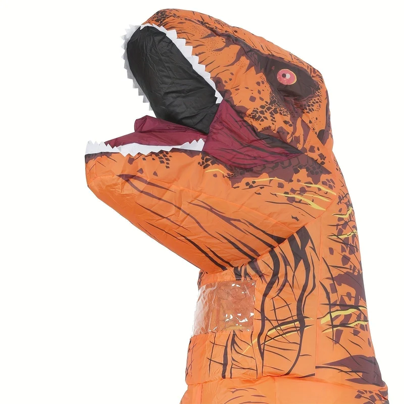 DinoKing Oppustbar T-Rex Kostyme – Gigantisk Unisex Drakt med Vifte | Luvikno