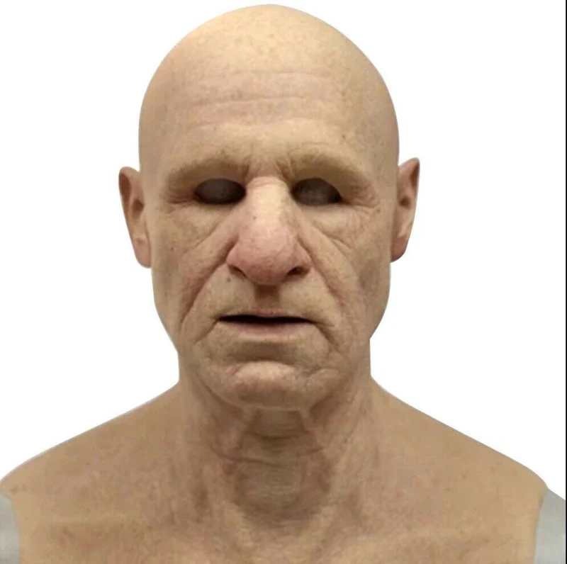 Kjip, gammel mann maske – Realistisk latex Halloween maske for voksne | Luvikno