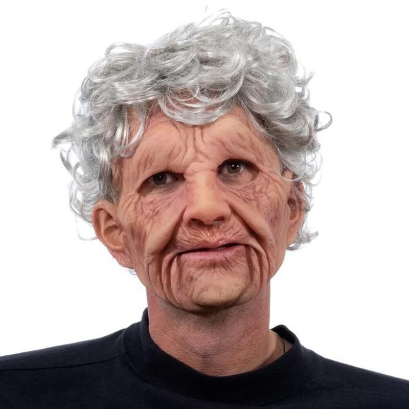 Kjip, gammel mann maske – Realistisk latex Halloween maske for voksne | Luvikno