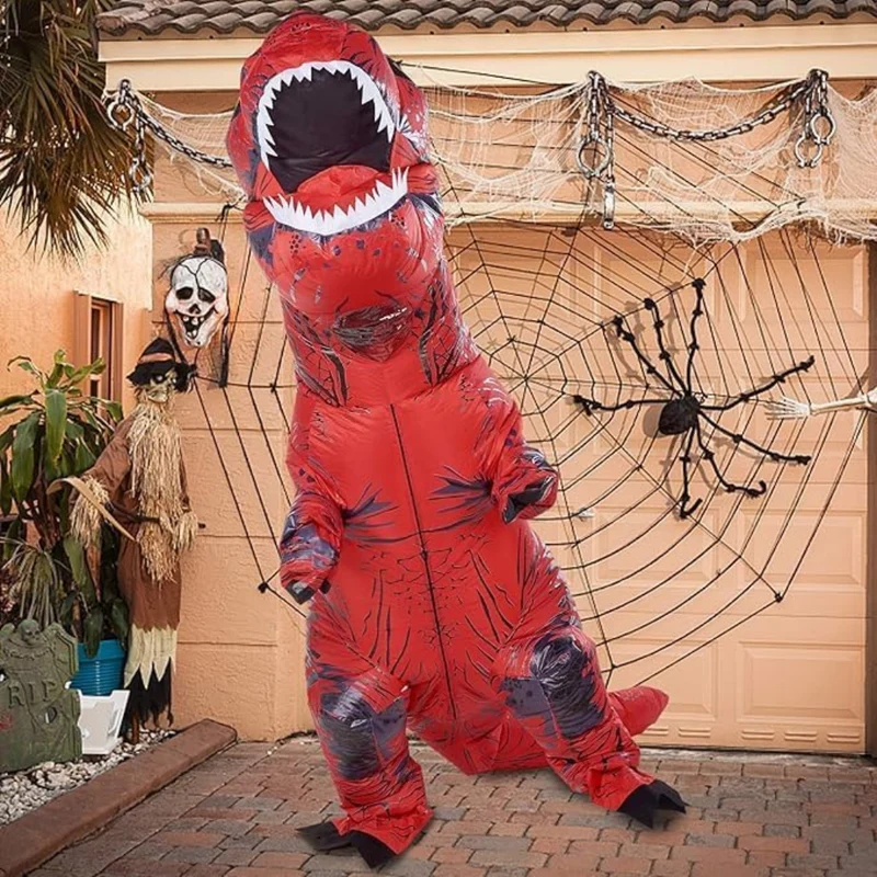 DinoBlast Oppblåsbar T-Rex Kostyme – Gigantisk Unisex Drakt | Luvikno