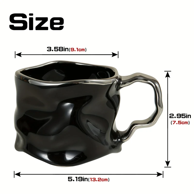 CreArt Mug – Håndlaget keramisk kaffekopp med unikt krøllet design | Luvikno
