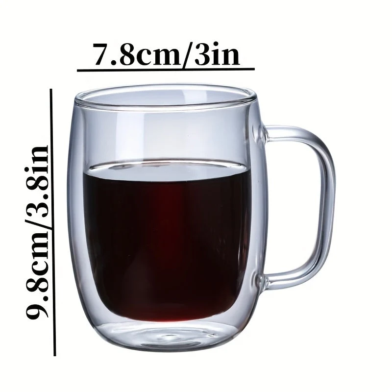 ThermoSip Dobbeltvegget Glasskrus – Borosilikatglass, Varmeresistent & Elegant | Luvikno