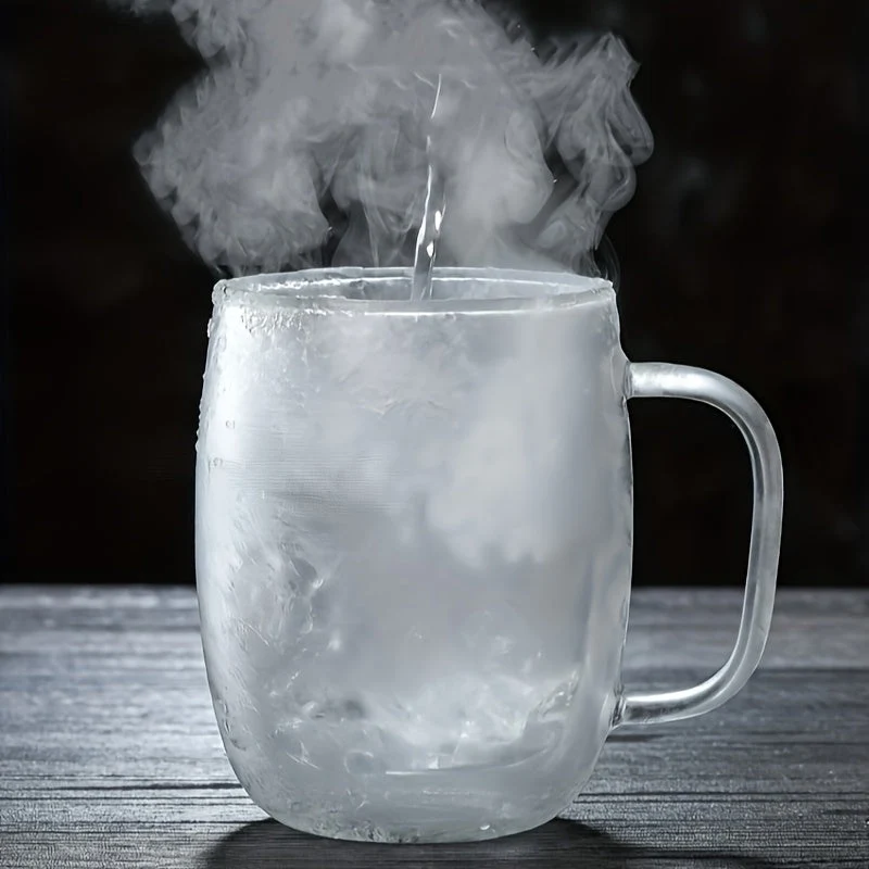 ThermoSip Dobbeltvegget Glasskrus – Borosilikatglass, Varmeresistent & Elegant | Luvikno