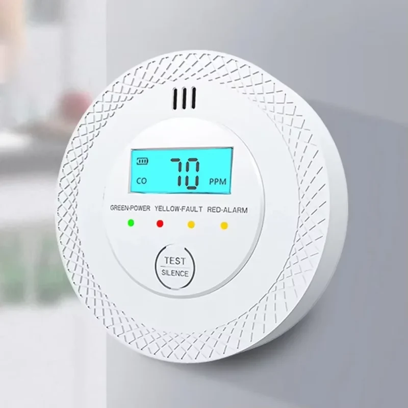 VeiligWoon CO og Røykvarsler – Trådløs med LCD-skjerm og Alarm | Luvikno