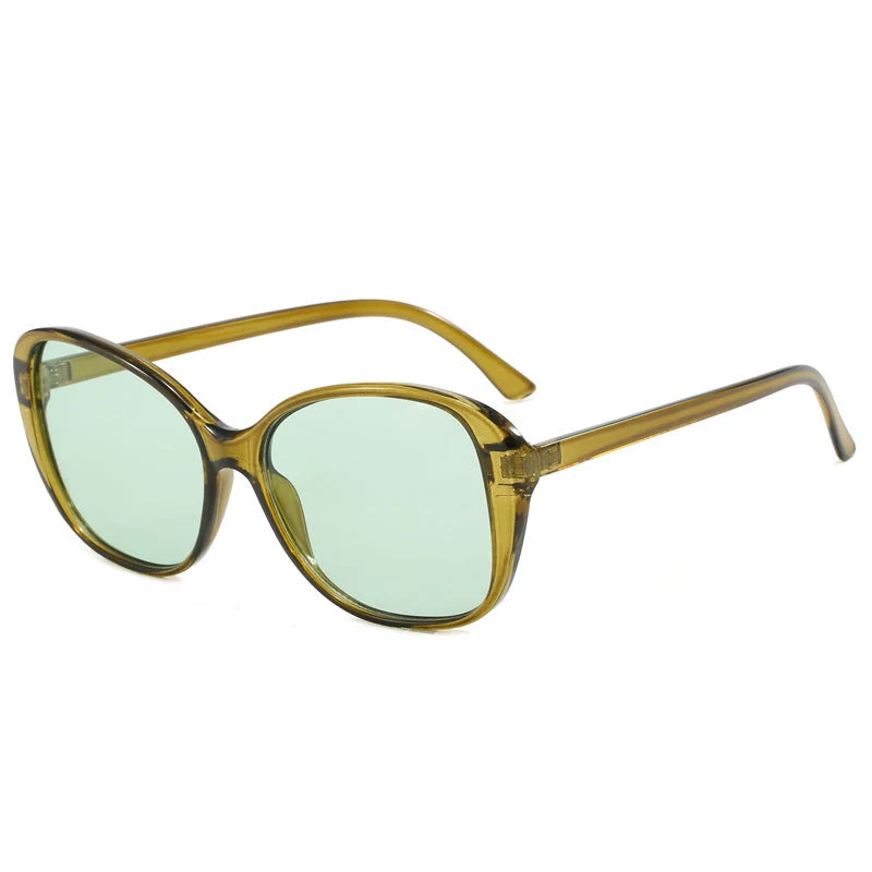 Dame Vintage solbrille med unik, bred ramme Luvikno