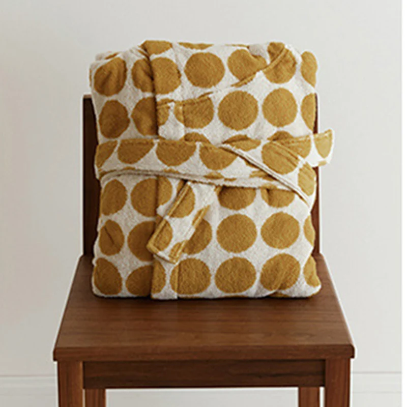 Bademantel mit Kapuze und Gürtel im Polka Dot-Design
