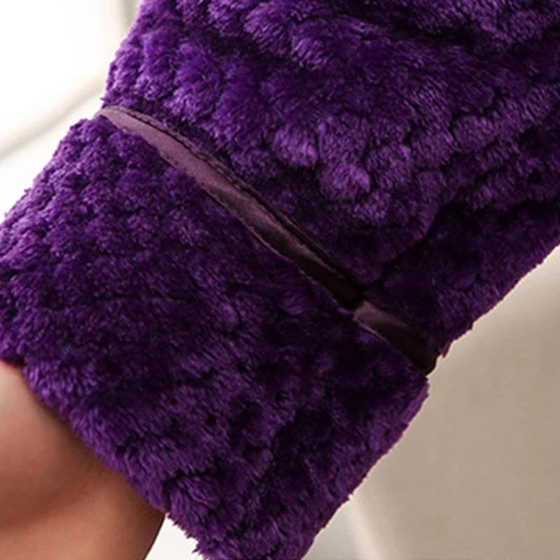 Ownkoti Puffy Fleece Pyjama Langer Bademantel