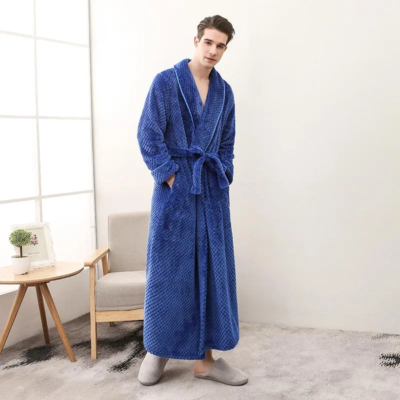 Ownkoti Puffy Fleece Pyjama Langer Bademantel