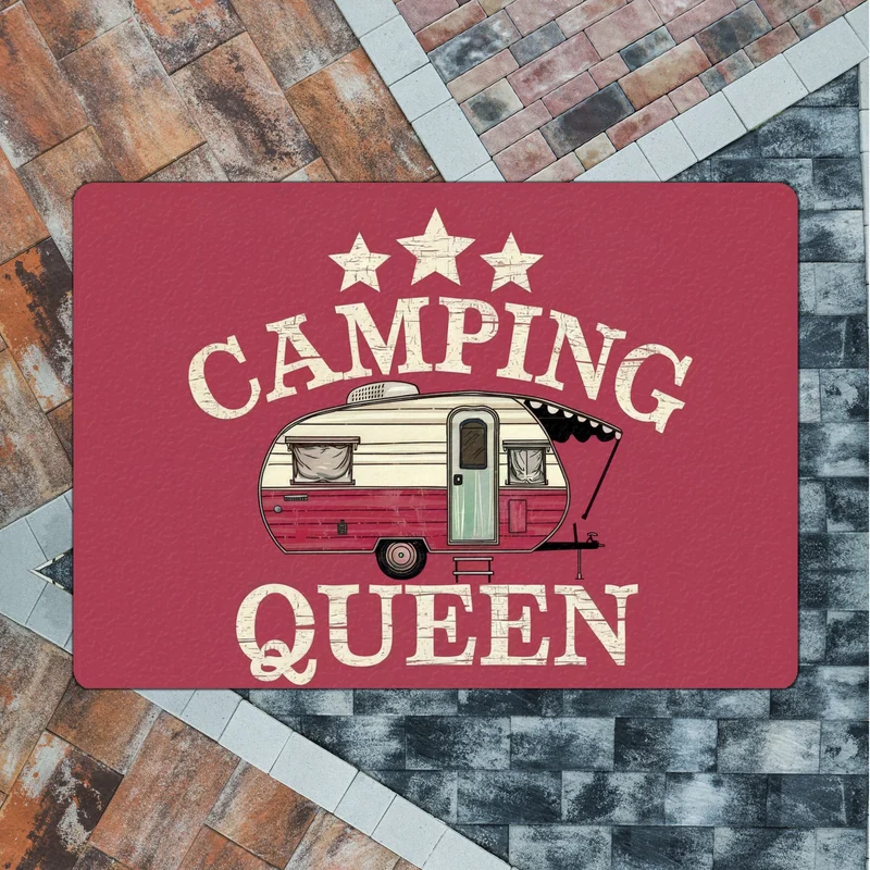 Camping Queen Wohnwagen Fußmatte in 35x50 cm ohne Rand