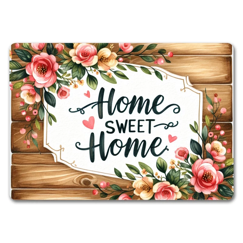 Home sweet Home Fußmatte in 35x50 cm ohne Rand