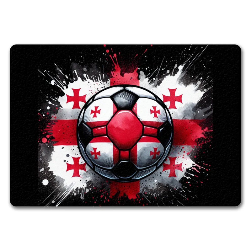 Fußball Georgien Flagge Fußmatte in 35x50 cm ohne Rand