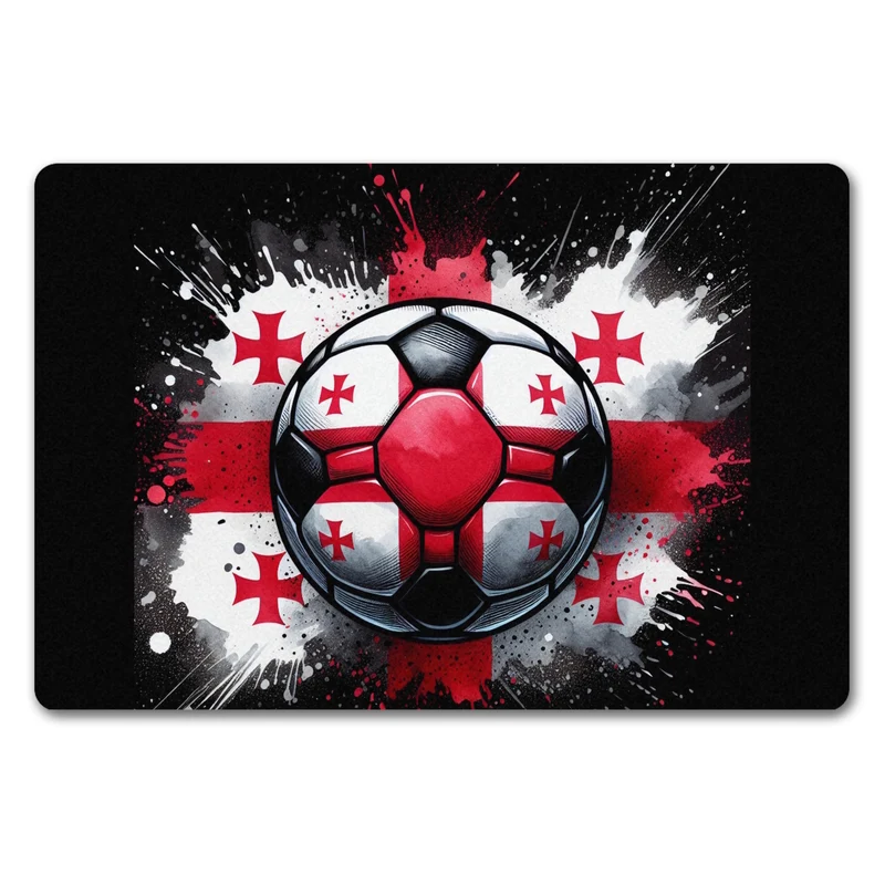 Fußball Georgien Flagge Fußmatte in 35x50 cm ohne Rand