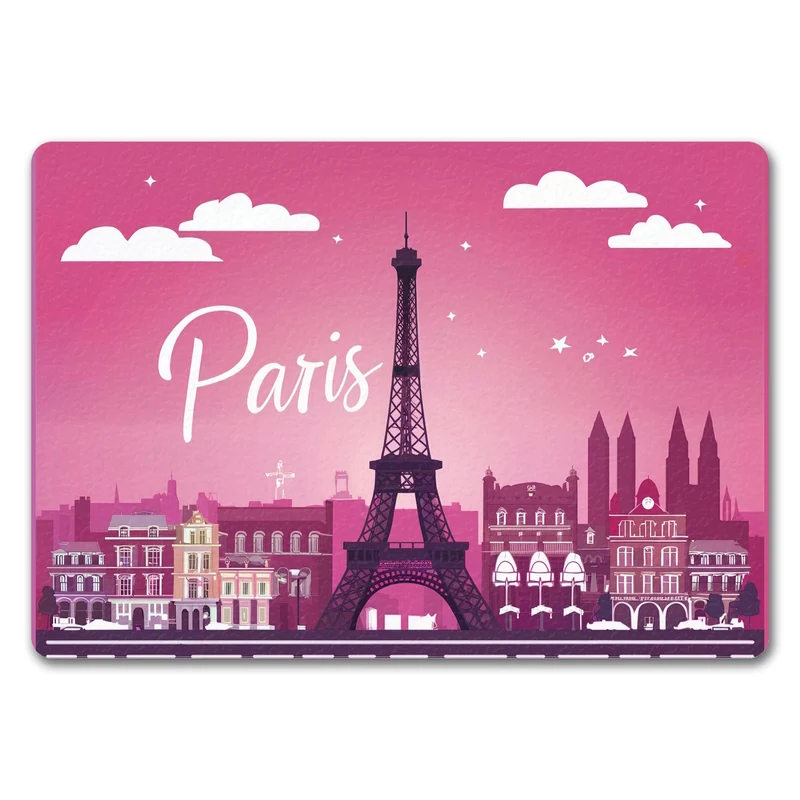 Paris Skyline Fußmatte in 35x50 cm ohne Rand